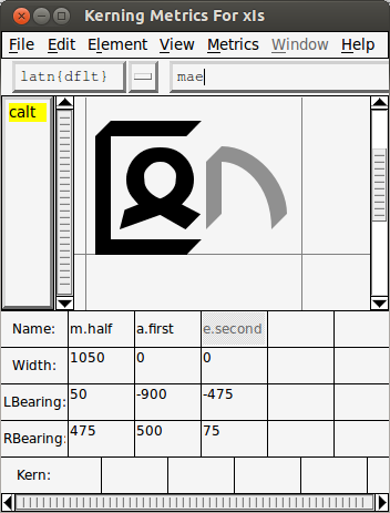 Metrics for "m a e" sequence.