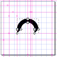 The design for short i in Inkscape.